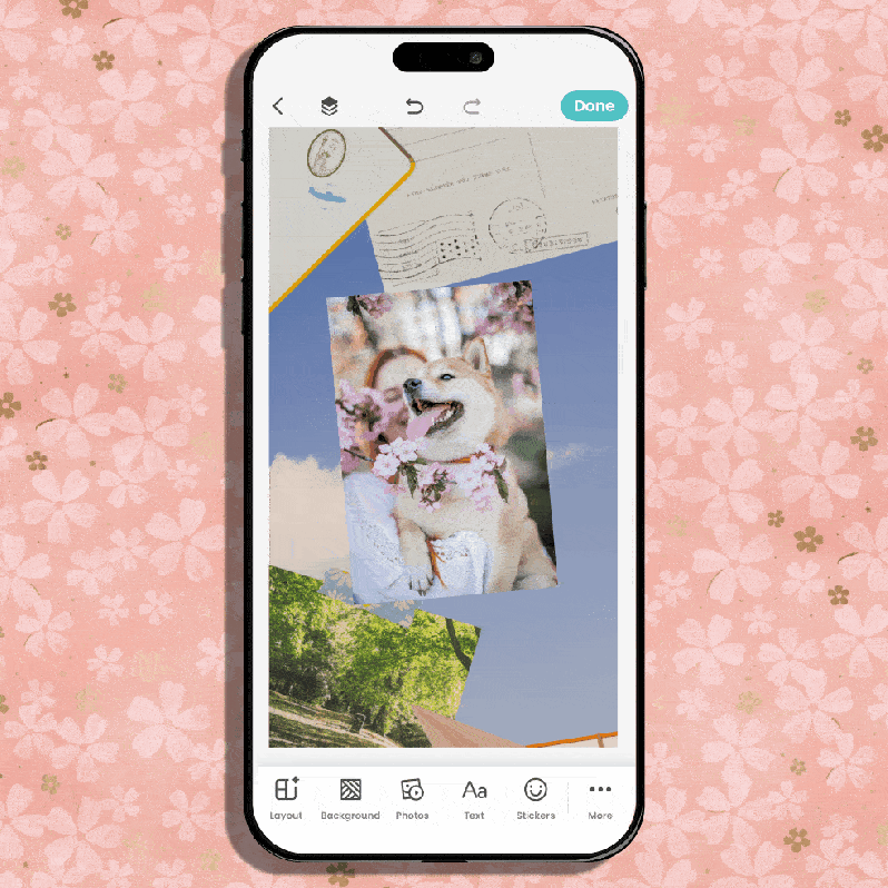 PicCollage tutorial on how to add photo frames to your collages