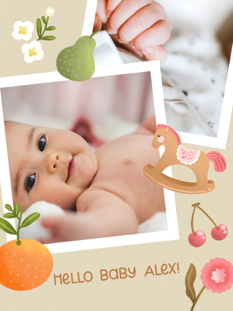 baby's milestone - announcing new born
