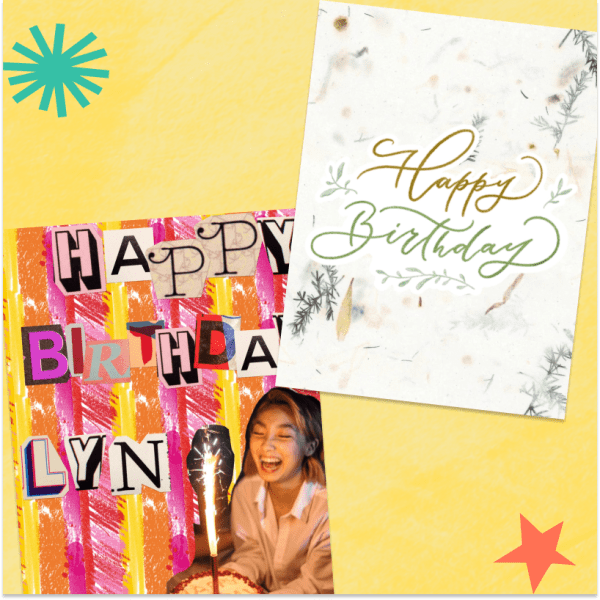 Birthday Cards in Different Styles